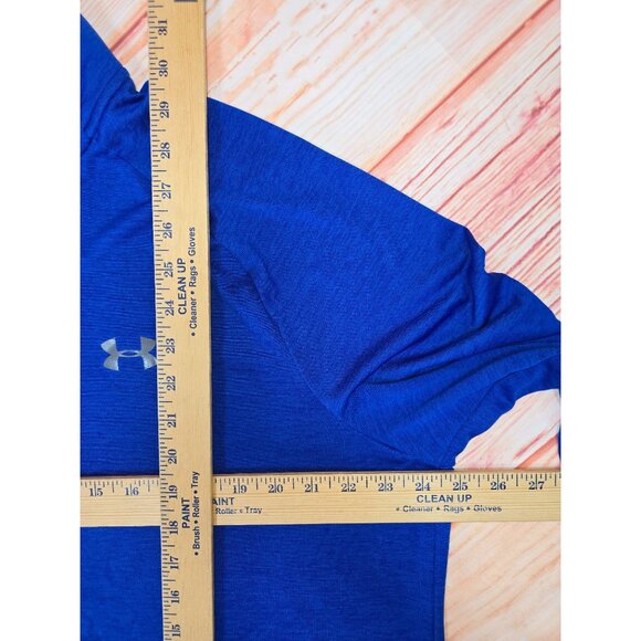 Under Armour Mens 2XL Long Sleeve Blue Quarter-Zip Pullover - Picture 8 of 8